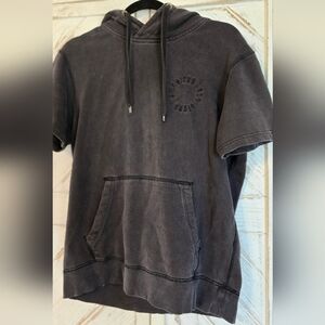 American Eagle Gray Short Sleeve Hoodie